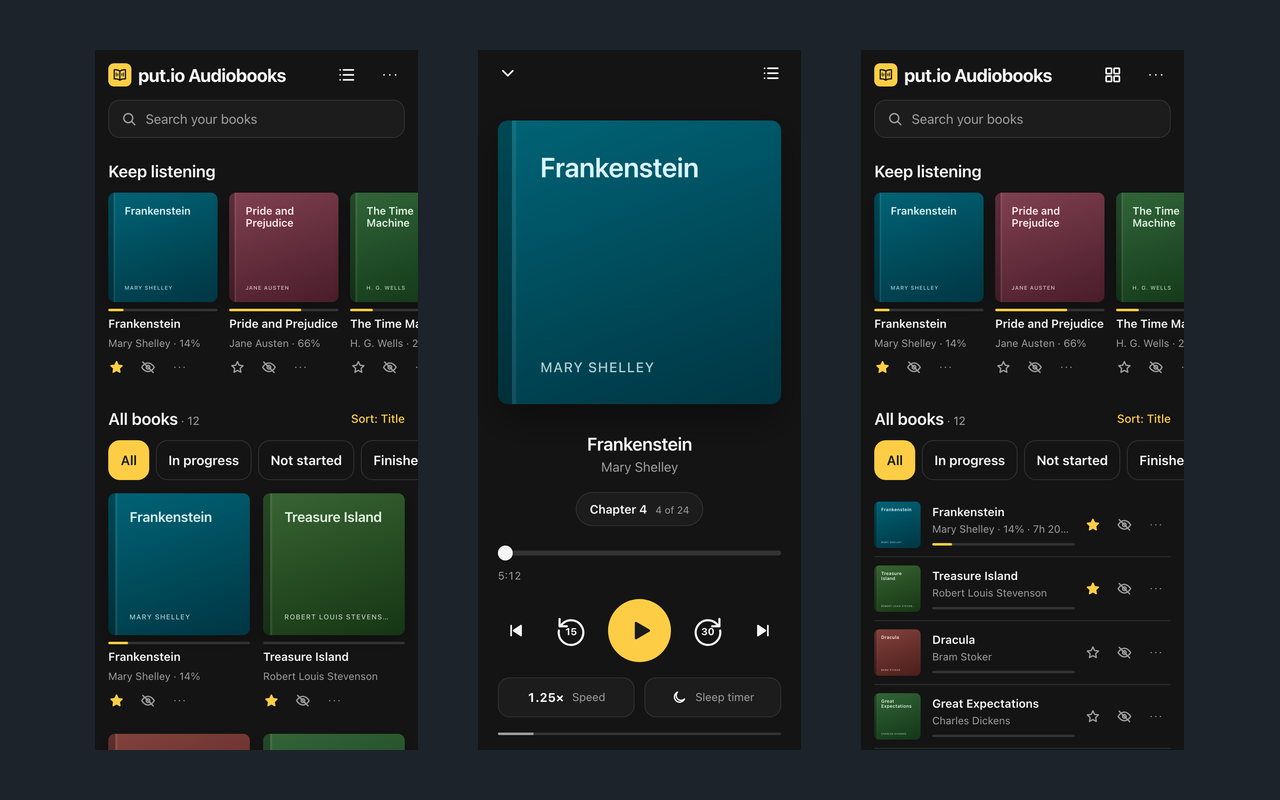 put.io Audiobooks